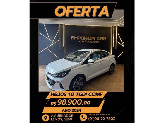 HYUNDAI HB20S 1.0 TGDI FLEX PLATINUM PLUS AUTOMÁTICO